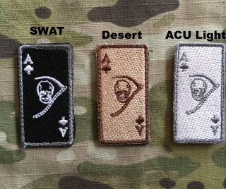 Kandahar Whacker Death Skull Ace Mini Patch ver.2 - nášivka