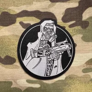 NoName Skeleton Warrior 2 Woven Patch - nášivka