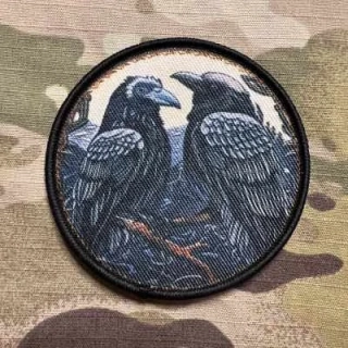 NoName Viking Ravens Print Patch - nášivka