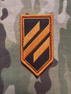 Ukrajina Military Velcro Patch 3rd Separate Assault Brigade - Black/Orange - ver.2 - nášivka