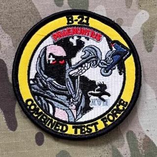 NoName USAF B-21 Raider - Combined Test Force Patch - Black - nášivka