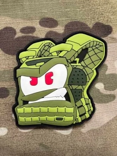 NoName Angry Plate Carrier PVC Patch - Olive - nášivka