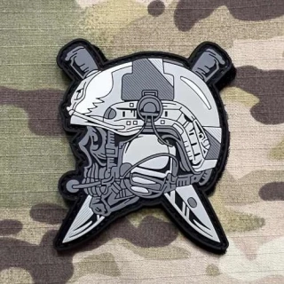 NoName Tactical Skull PVC Patch - nášivka