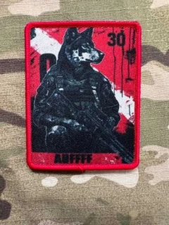 NoName Animal Warrior - Diver Dog Print Patch - nášivka
