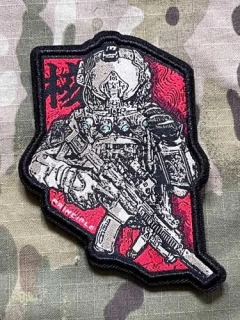 NoName Night Ghost Warrior Woven Patch - nášivka