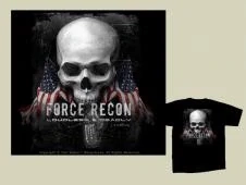 MilPictures T-Shirt Force Recon - Loudless and Deadly - XL - triko