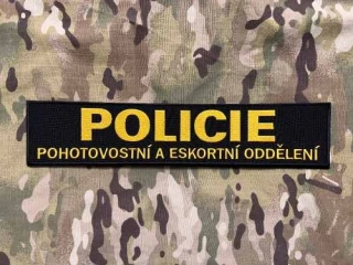 Czech Patch Police of Czech Republic - POLICIE Pohotovostní a eskortní oddělení Velcro Patch - 345x80 - nášivka