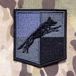 Czech Patch Police of Czech Republic - Odbor služební kynologie - old. ver. - Plzeňský kraj - Black - nášivka