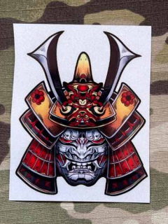 NoName Stickers Samurai Omni Mask - Red - samolepky
