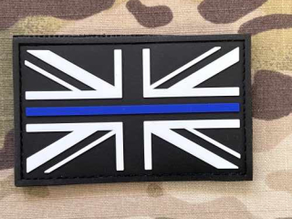 NoName UK Flag - Blue Line PVC Patch - nášivka