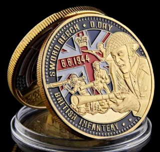 Challenge Coin D-Day Normandy - 50th Northumbrian Infantry Division - sběratelská mince