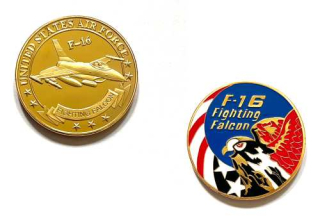 Challenge Coin USAF - F-16 Fighting Falcon - sběratelská mince