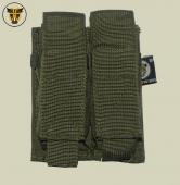 BULLE UK® MOLLE Double Pistol Magazine Pouch - Olive Drab