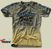 PURE TRASH Vintage T-Shirt - Blue-Yellow - S