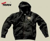 PURE TRASH Vintage Hooded Sweatshirt Black - M