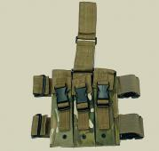 NoName Tactical Triple Long Magazine Drop Leg Pouch - Multicam