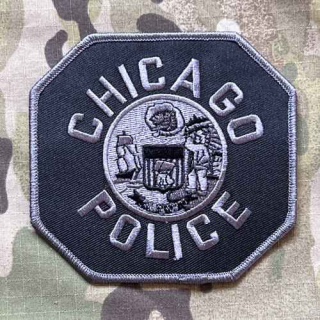 USA Patch Police - Chicago - Black - nášivka