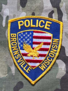 USA Patch Police - Brownsville Wisconsin - nášivka