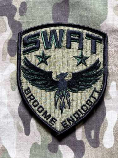 USA Patch Police Department - Endicott Broome County - SWAT - Velcro - nášivka