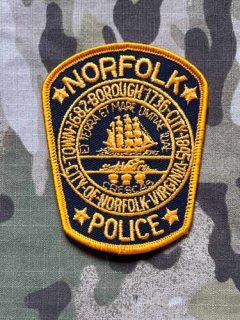 USA Patch Police - Norfolk - Black - nášivka