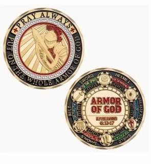 Challenge Coin Armor of God - sběratelská mince