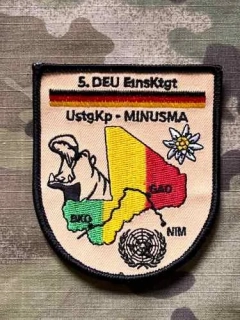 German Patch Bundeswehr ASIFU Minusma 5. DEU EinsKtgt UstgKp - 1. DEU Einsatzkontigent Unterstützungskompanie - Mali - Desert - nášivka