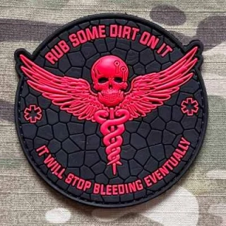 NoName Medic - Rub Some Dirt On It PVC Patch - Red - nášivka