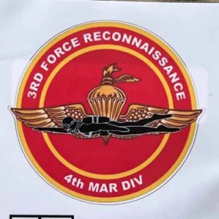 NoName Stickers USMC 4th Marine Division - 3rd Force Reconnaissance Company - samolepky
