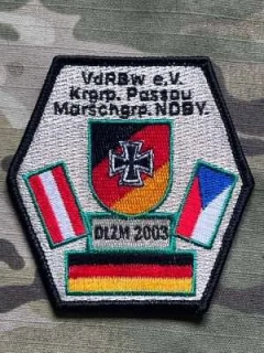German Patch Bundeswehr VdRBw - Verband der Reservisten der Bundeswehr Marschgruppe Niederbayern - DLZM 2003 - nášivka