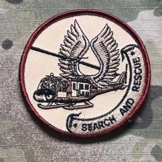 German Patch Bundeswehr SAR - Search and Rescue - Desert - Velcro - Small - nášivka
