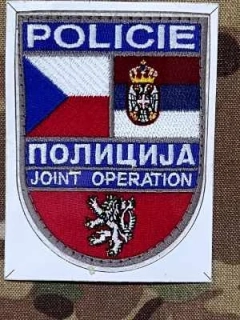 Czech Stickers Police of Czech republic - Serbian Police - Joint Operation - samolepka