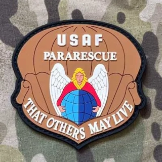 NoName USAF Pararescue - That Others May Live PVC Patch - Brown/Color - nášivka