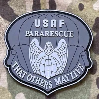NoName USAF Pararescue - That Others May Live PVC Patch - Grey - nášivka