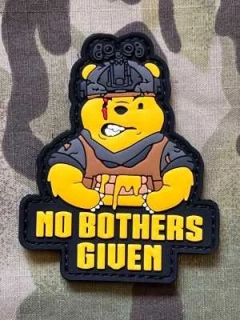 NoName Pooh Warrior - No Bothers Given PVC Patch - nášivka