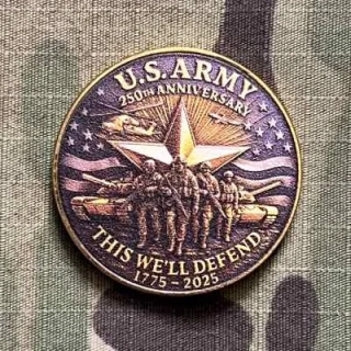 Challenge Coin U.S. Army - 250th Anniversary - This Well Defended - 1775-2025 - sběratelská mince
