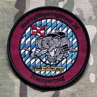 German Patch Bundeswehr HFlgRgt 26 - Heeresfliegerregiment 26 - Transpoetzug - nášivka