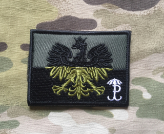 NoName JWK Polish Flag with Eagle Patch - nášivka - Olive