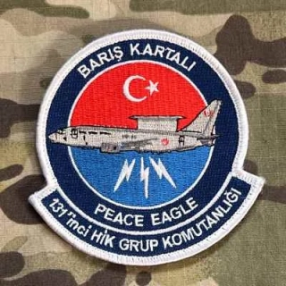 Turkish Air Force 131st Squadron Dragon  AEW&C Patch - Velcro - nášivka