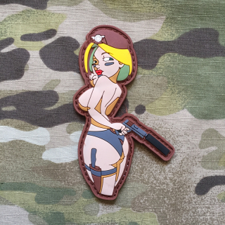 NoName Pin Up Girl Silent Assassian Skyler PVC Patch - nášivka
