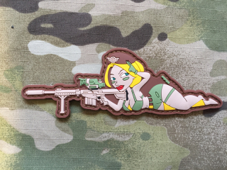NoName Pin Up Girl Sniper Skyler PVC Patch - nášivka