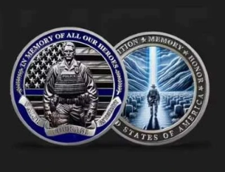 Challenge Coin USA Police - In Memory of All Our Heroes - sběratelská mince