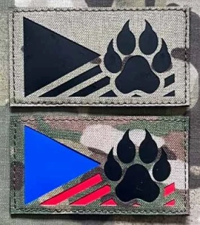 Action LaserCut Patch - Czech Flag - K-9 - Medium - Multicam - nášivka