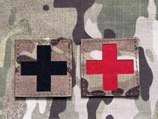 Action LaserCut Patch - Red Cross - Medium - Multicam - nášivka
