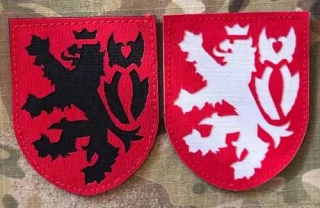 Action LaserCut Patch - Czech Coat of Arms - Large - Red - nášivka