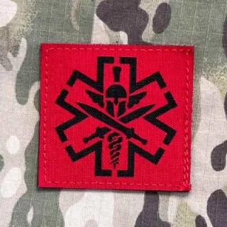 Action LaserCut Patch - Paramedic - Spartan - Large - Red - nášivka