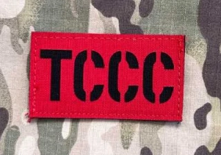 Action LaserCut Patch - TCCC - Tactical Combat Casualty Care - Medium - Red - nášivka