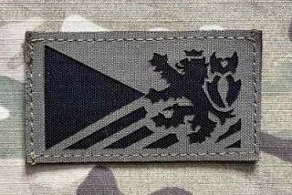 Action LaserCut Patch - Czech Flag - Czech Lion - Medium - Ranger Green - nášivka