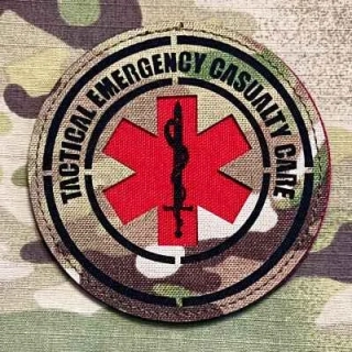 Action LaserCut Patch - TECC - Tactical Emergency Casualty Care - Multicam - nášivka