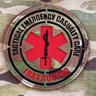 Action LaserCut Patch - TECC - Tactical Emergency Casualty Care - Instructor - Multicam - nášivka