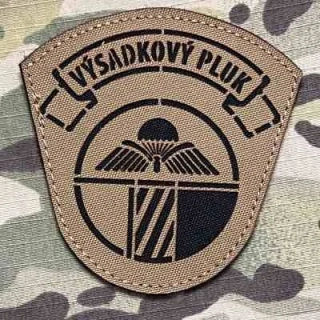 Action LaserCut Patch - Czech Army 43. výsadkový pluk - Coyote Brown - nášivka